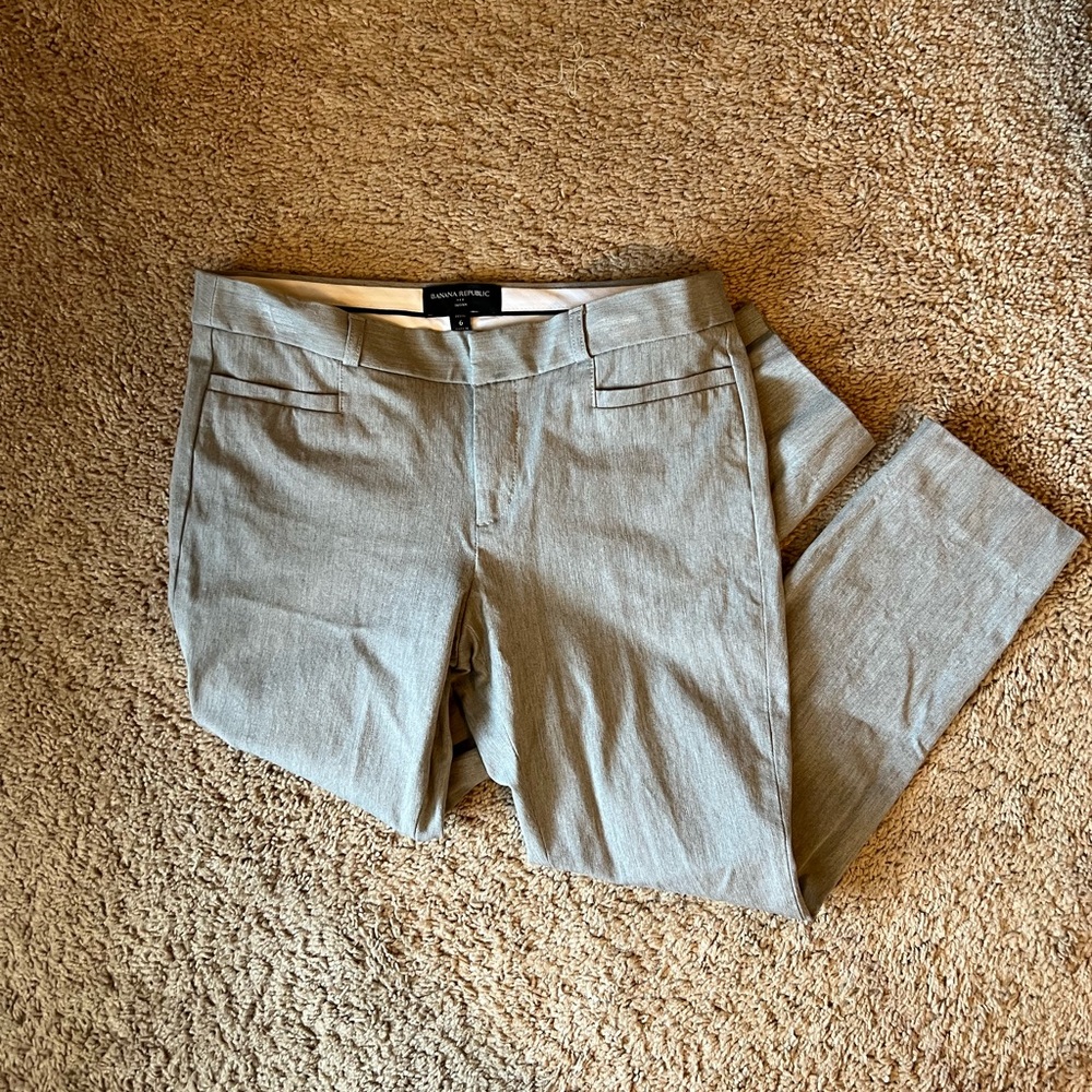 Gray Crop Dress Pants